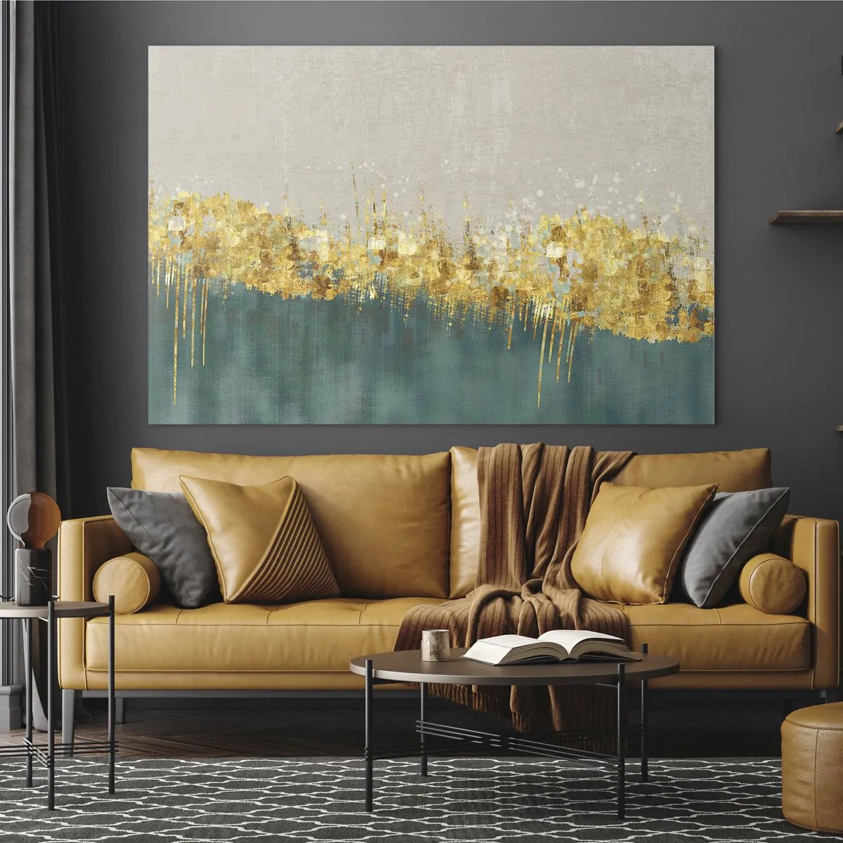 Tablou pe sticlă - Frontiera de aur - 120x80 cm