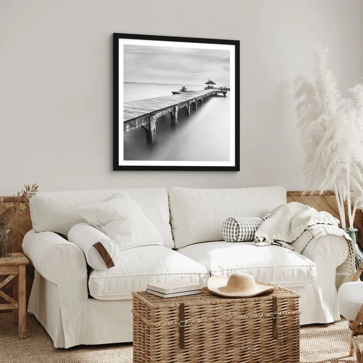 Poster în ramă neagră - În depărtare - 60x60 cm