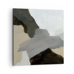Tablou pe pânză - Abstracție: despărțirile griului - 60x60 cm