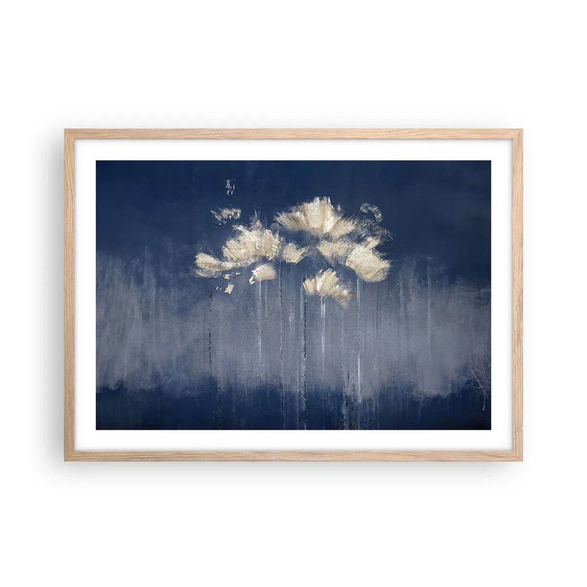 Poster în ramă de stejar deschis - Ca petalele în vânt - 70x50 cm