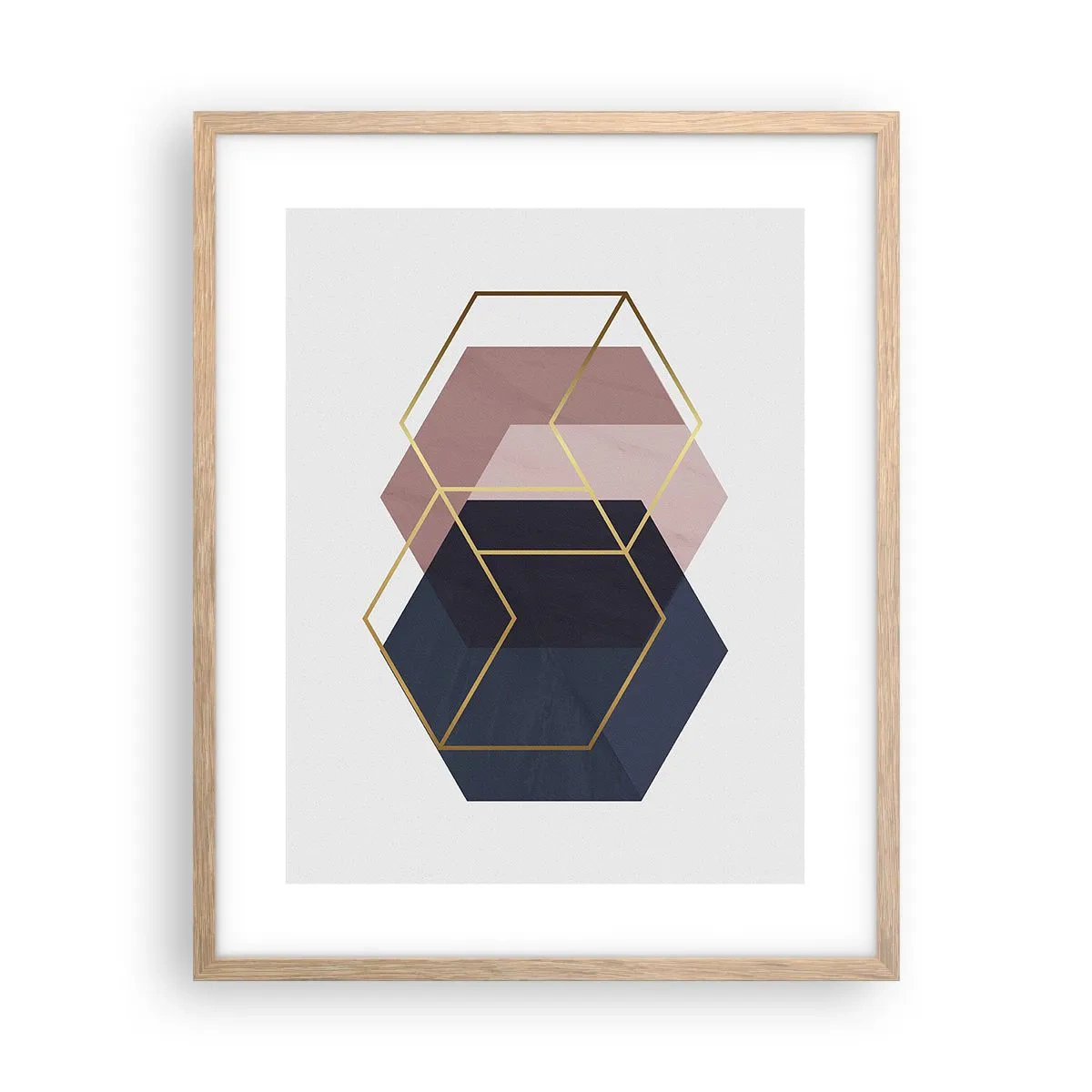 Poster în ramă de stejar deschis - Puterea simplității - 40x50 cm