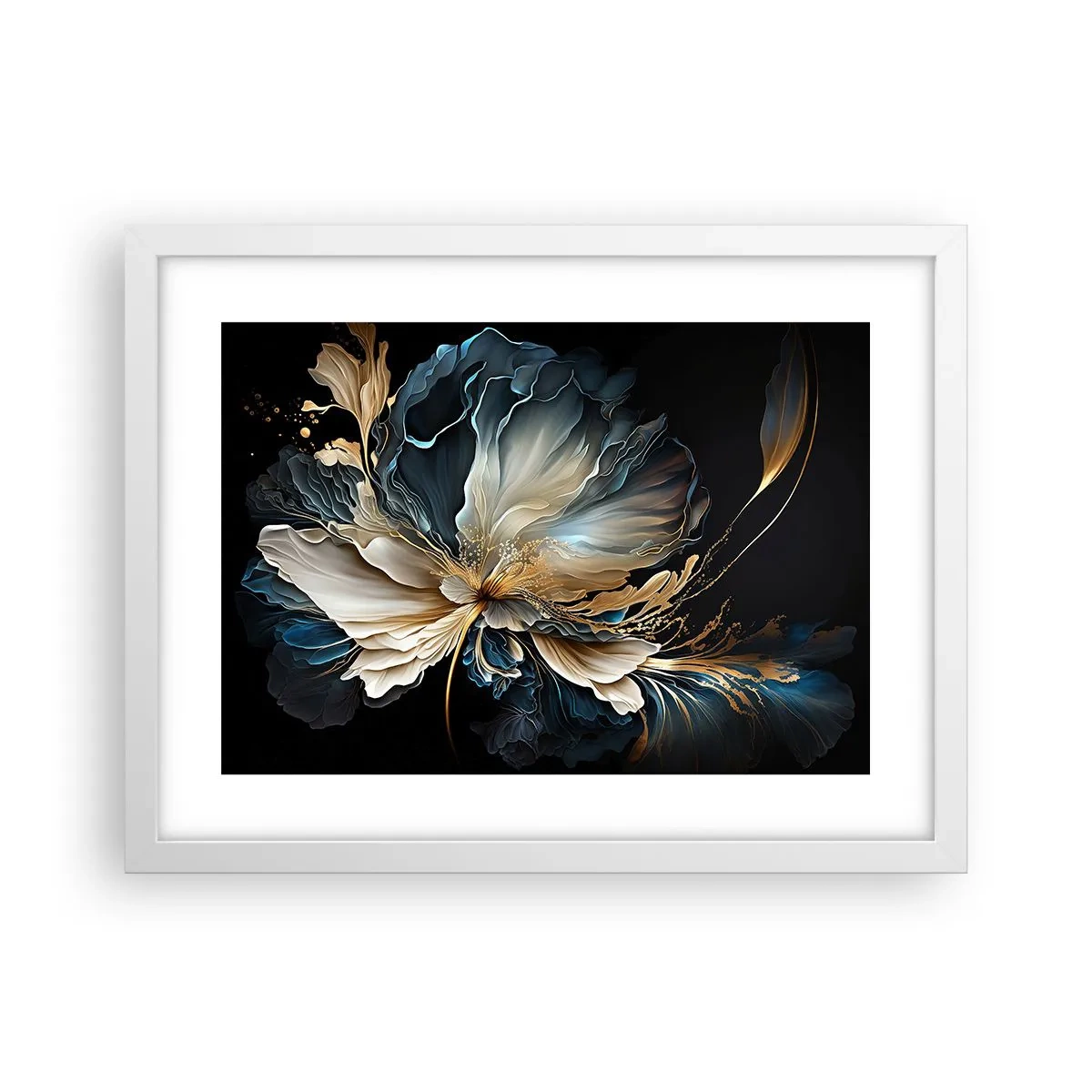 Poster în ramă albă - Povestea unei flori de iubire - 40x30 cm