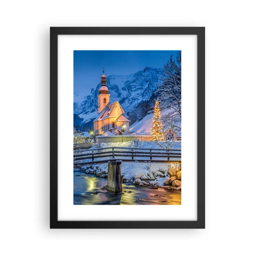 Poster în ramă neagră - Spiritul Crăciunului - 30x40 cm