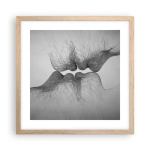 Poster în ramă de stejar deschis - Sărutul vântului - 40x40 cm