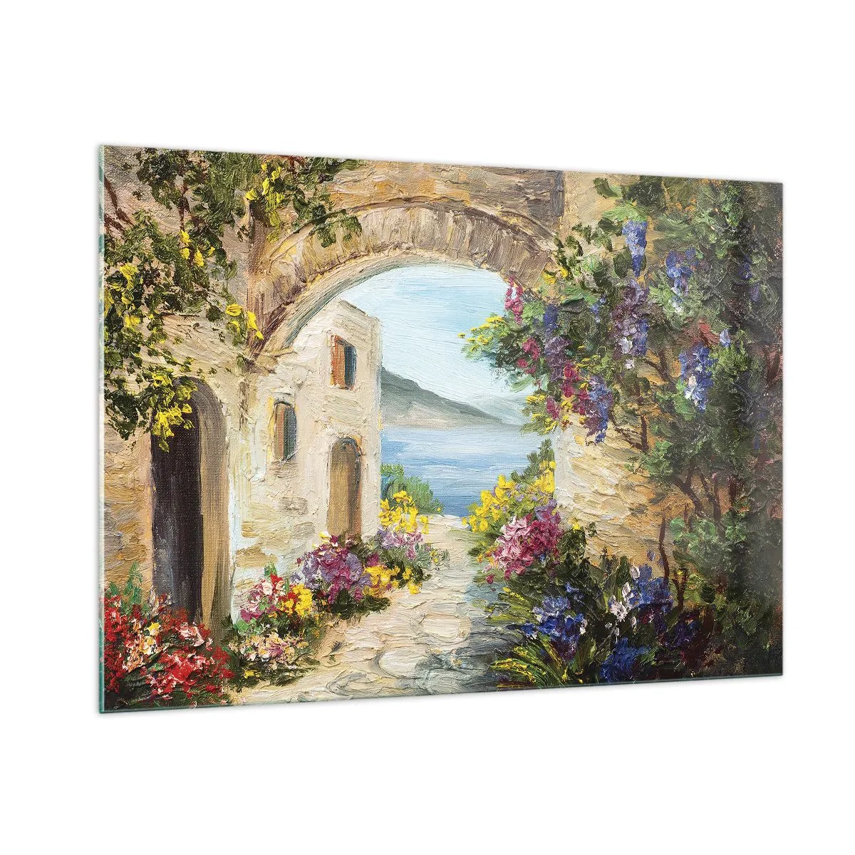 Tablou pe sticlă - Farmecul peisajului de coastă - 100x70 cm