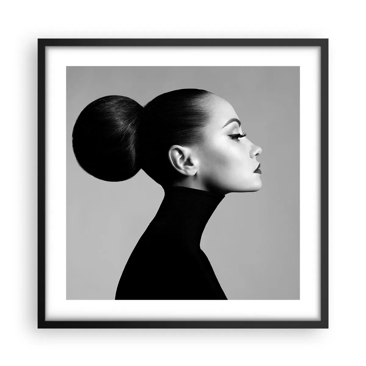 Poster în ramă neagră - Nefertiti contemporană - 50x50 cm