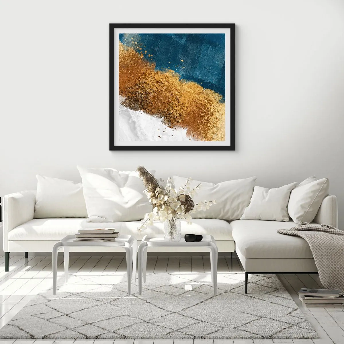 Poster în ramă neagră - Culorile verii - 60x60 cm
