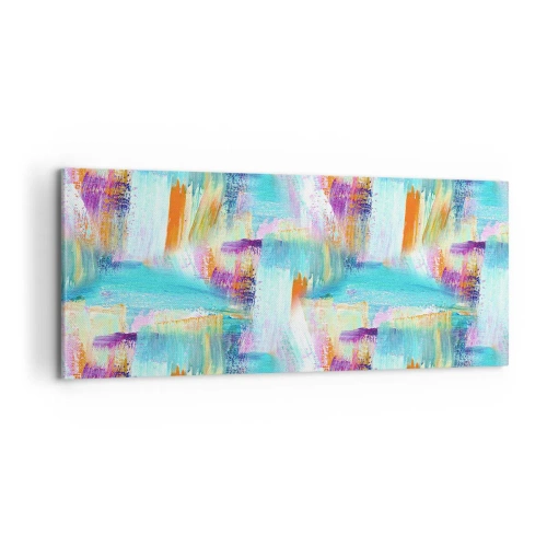Tablou pe pânză - Mâzgălire veselă - 100x40 cm