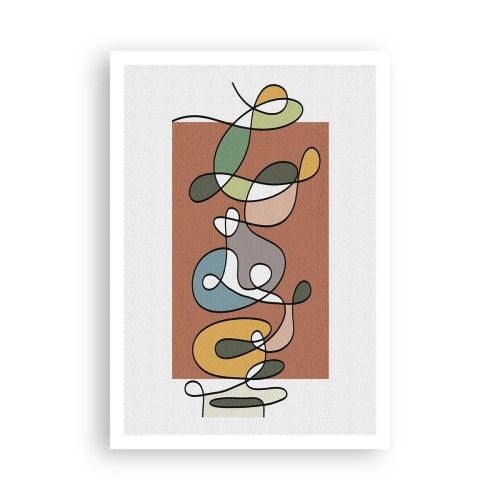 Poster - Abstracție: un dans colorat - 70x100 cm