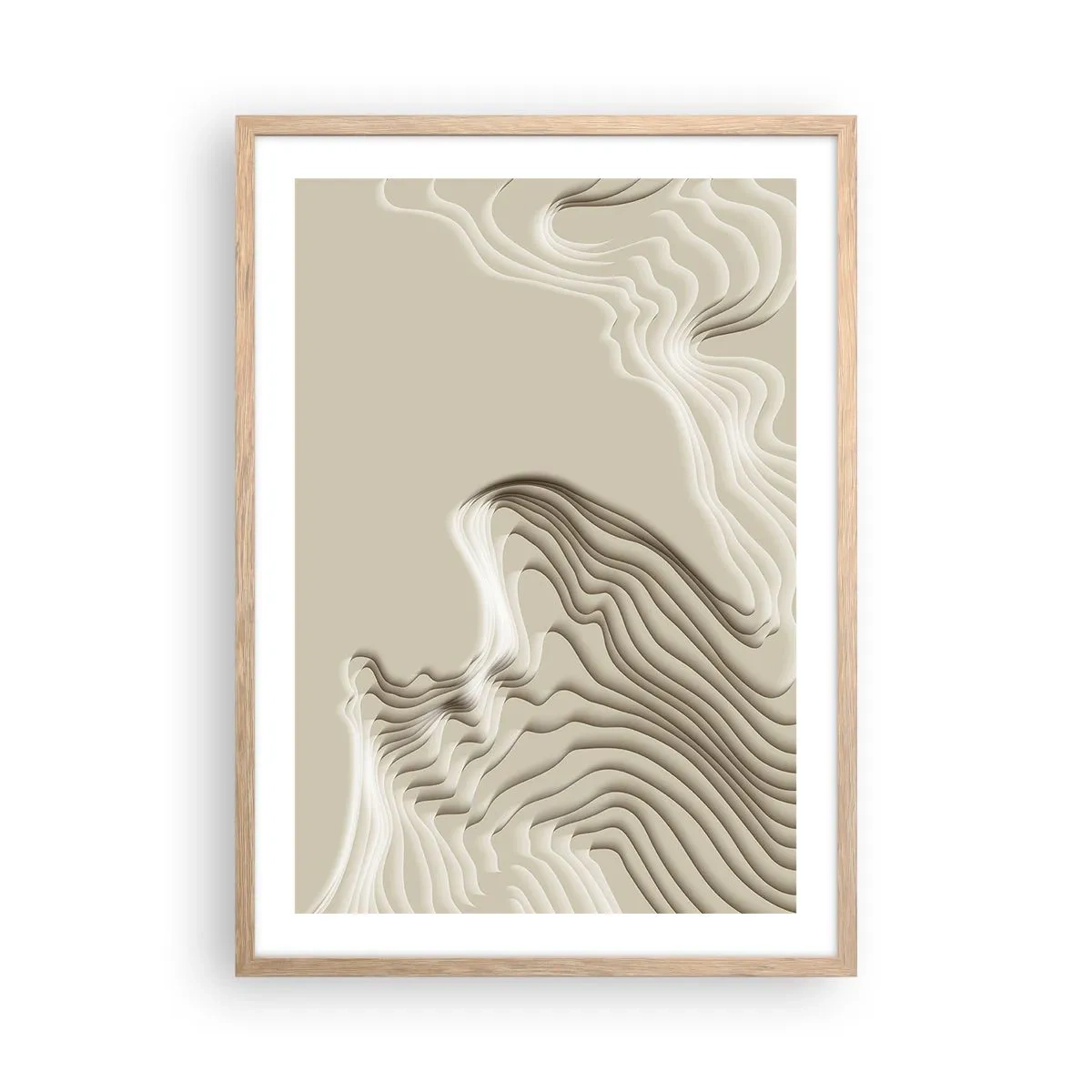 Poster în ramă de stejar deschis - Topografia artei - 50x70 cm