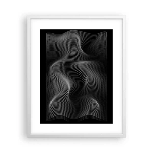 Poster în ramă albă - Dansul luminii în spațiu - 40x50 cm