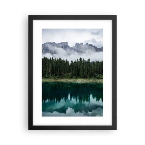 Poster în ramă neagră - Liniște, liniște, să nu trezim apa care doarme... - 30x40 cm