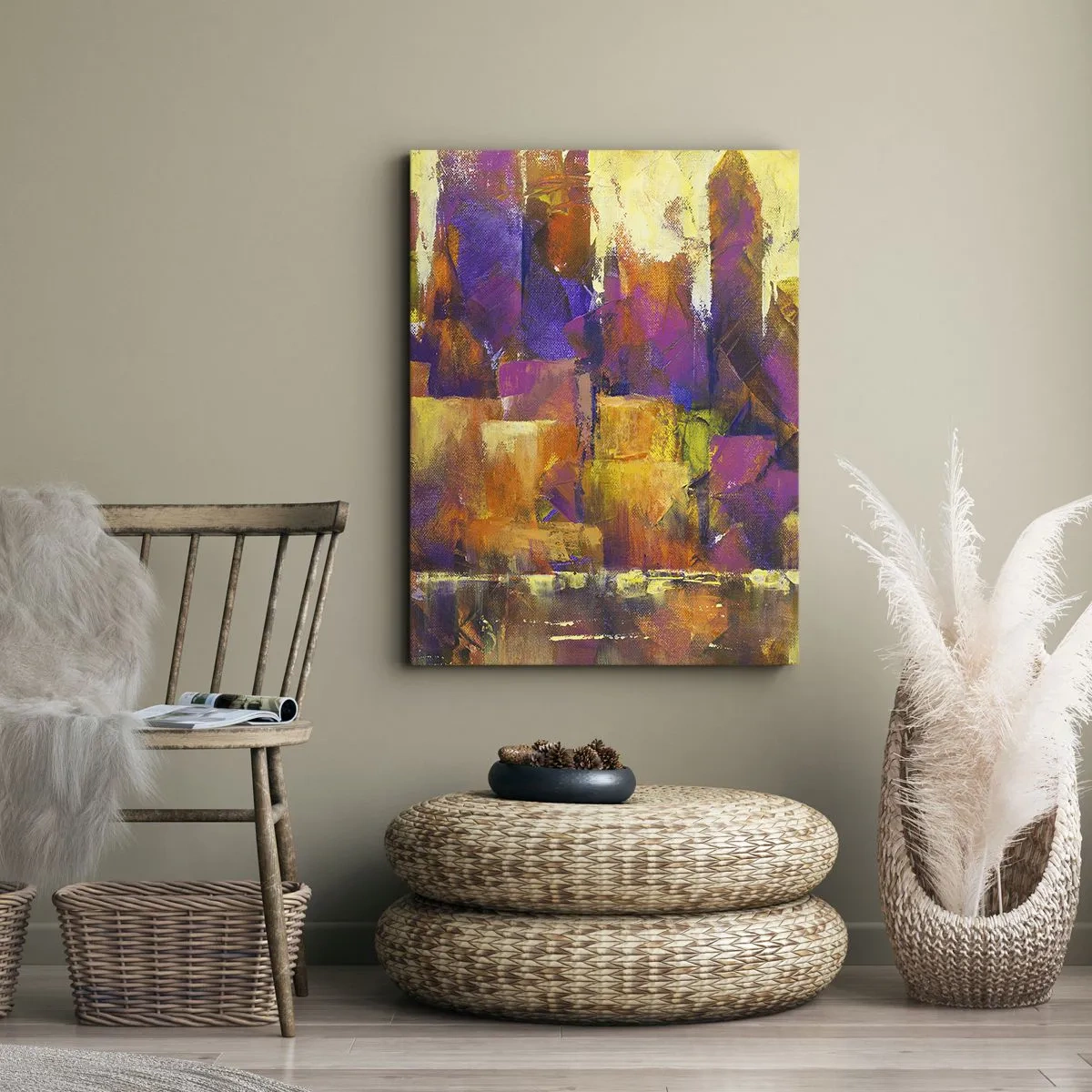 Tablou pe pânză - Compoziția metropolitană - 45x80 cm