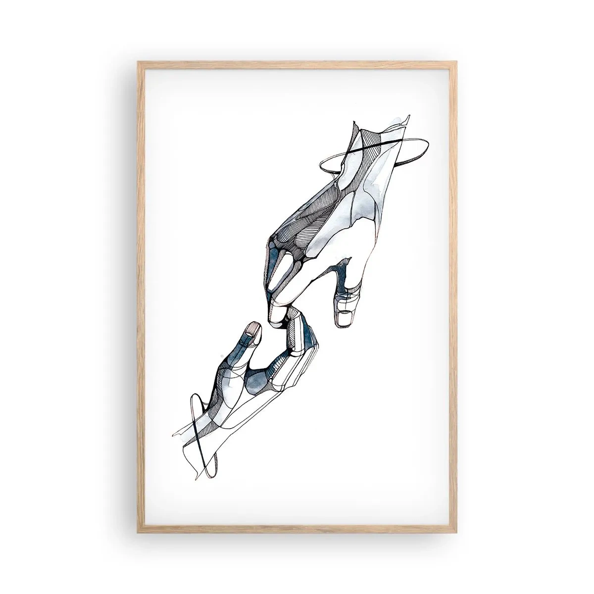 Poster în ramă de stejar deschis - Gest frumos - 61x91 cm