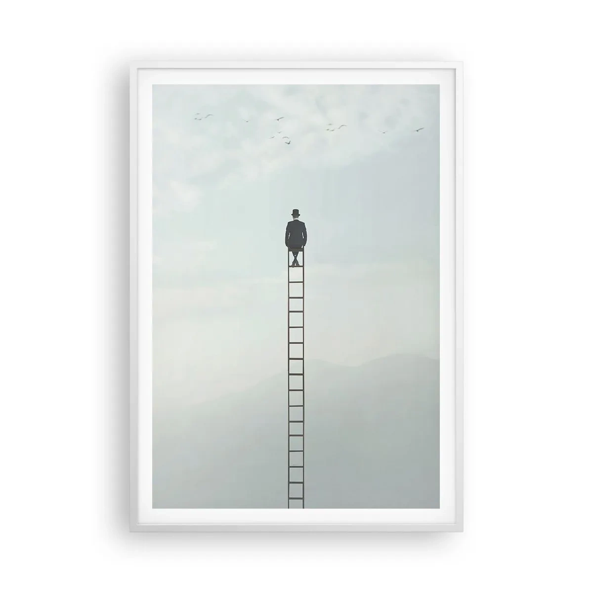 Poster în ramă albă - Fii deasupra - 70x100 cm