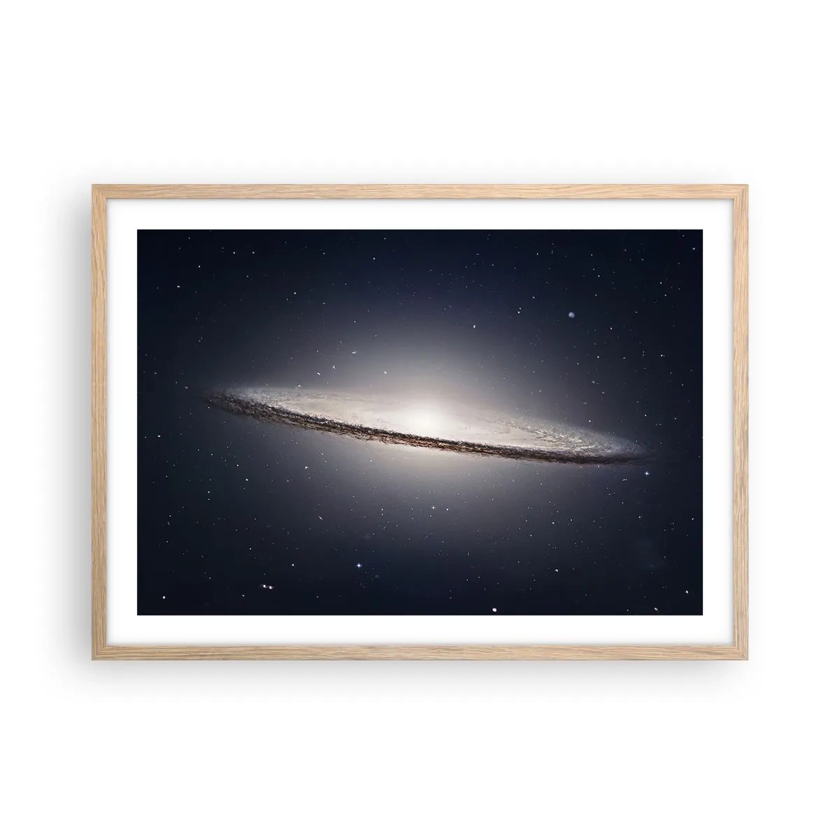 Poster în ramă de stejar deschis - Cu mult timp în urmă, într-o galaxie foarte, foarte îndepărtată... - 70x50 cm
