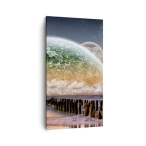 Tablou pe pânză - Și lumea a ieșit din apă - 45x80 cm