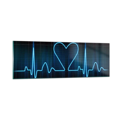 Tablou pe sticlă - În ritmul inimii - 90x30 cm