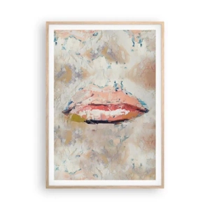 Poster în ramă de stejar deschis - Trezește simțurile - 70x100 cm