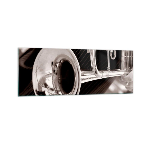 Tablou pe sticlă - O călătorie muzicală în anii `30 - 140x50 cm