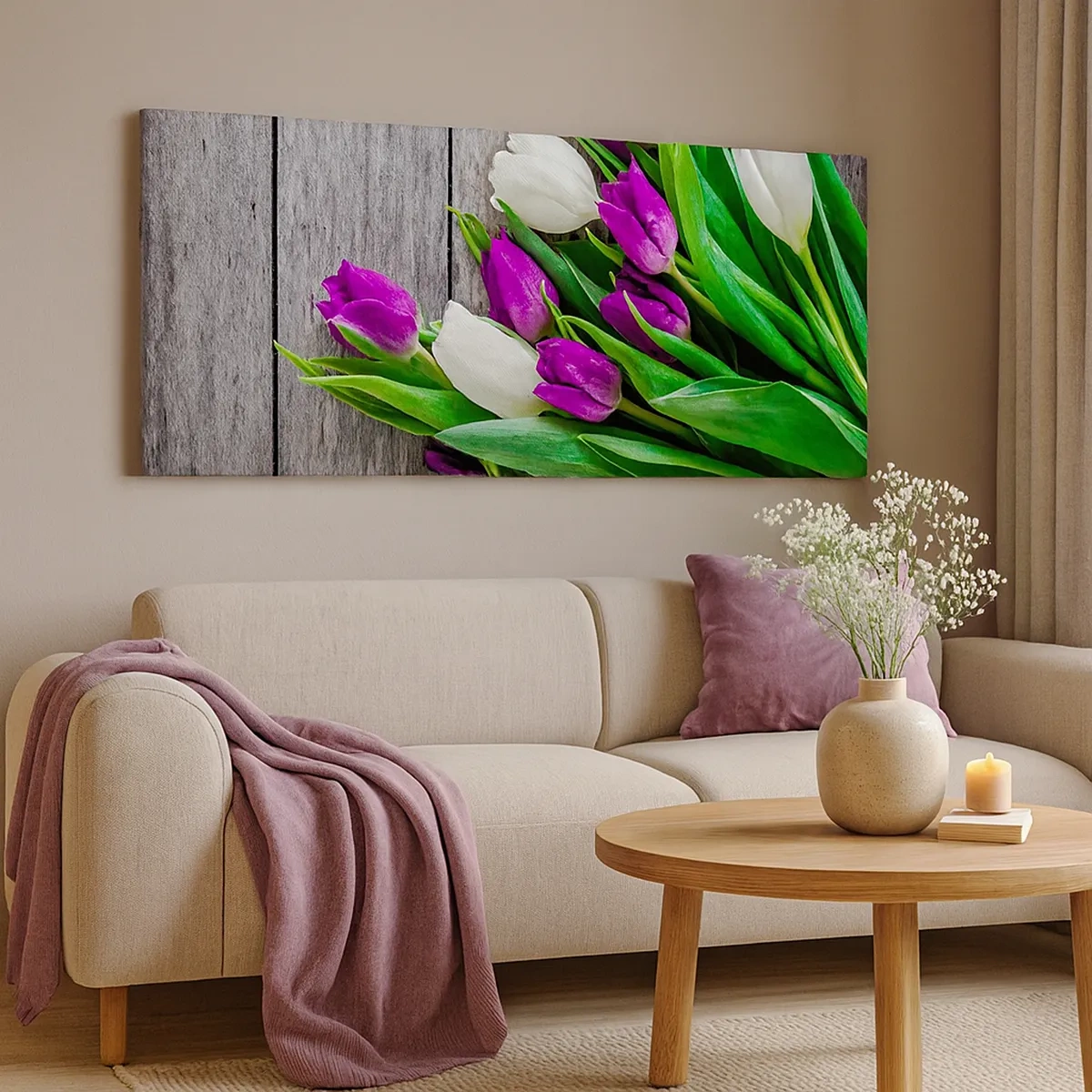 Tablou pe pânză - În ziua festivalului de primăvară - 30x30 cm