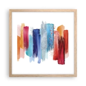 Poster în ramă de stejar deschis - Sus și jos  - 40x40 cm