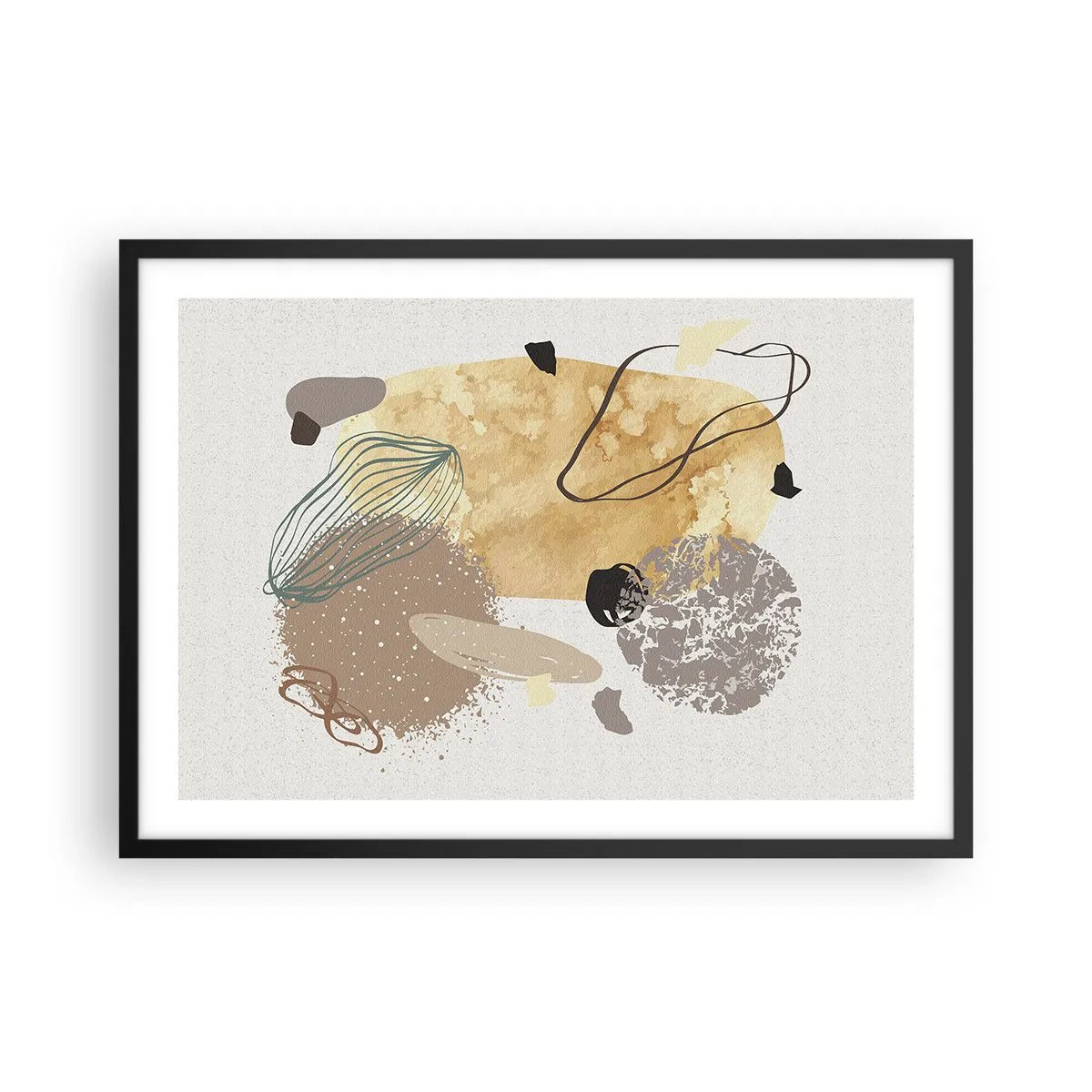Poster în ramă neagră - Fluiditatea aplicată - 70x50 cm