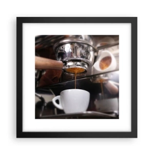 Poster în ramă neagră - Cel mai bun moment al zilei - 30x30 cm
