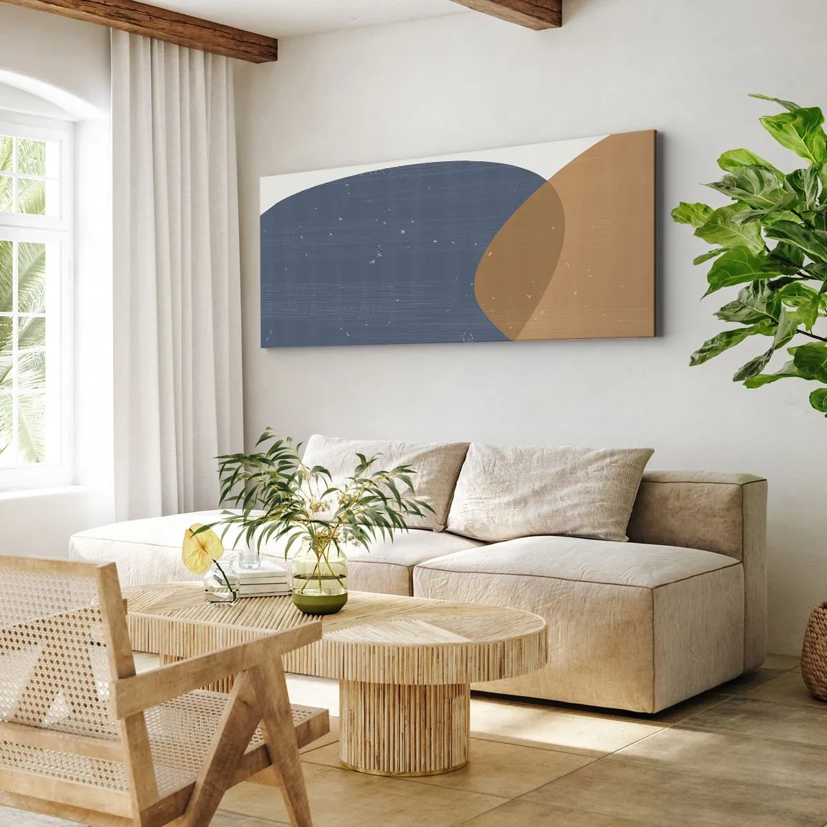Tablou pe pânză - Ovale și influențe - 100x40 cm