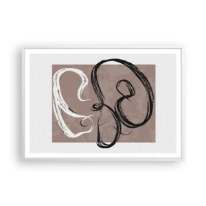 Poster în ramă albă - Compoziția - căutarea plenitudinii - 100x70 cm