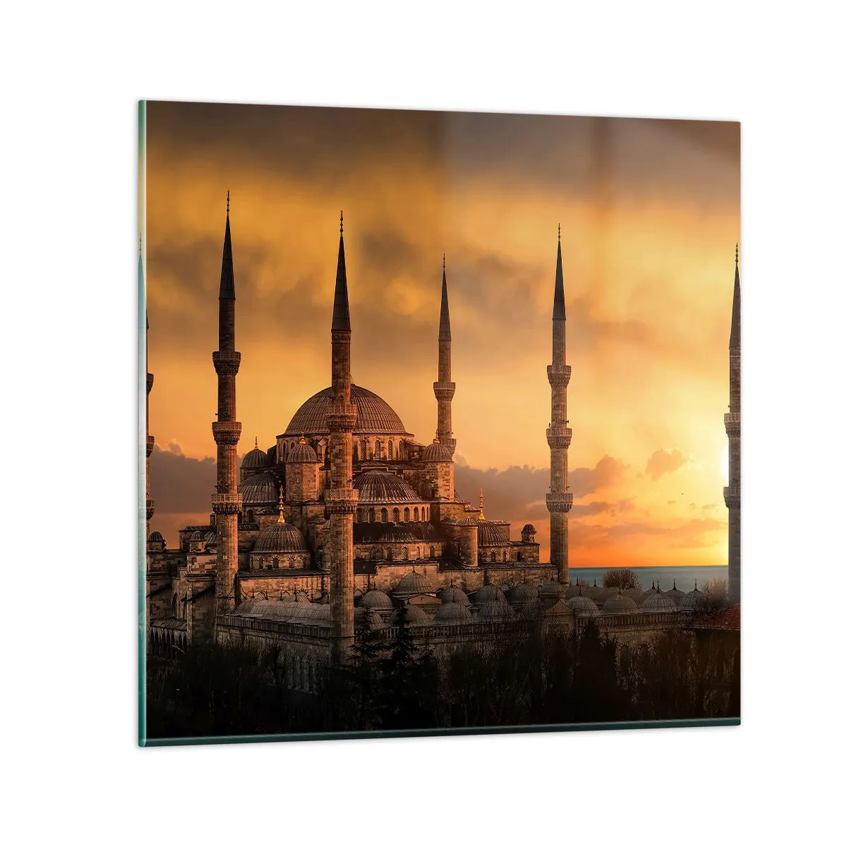 Tablou pe sticlă - Dumnezeu este mare - 40x40 cm