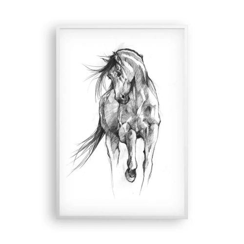 Poster în ramă albă - Într-un trap grațios - 61x91 cm