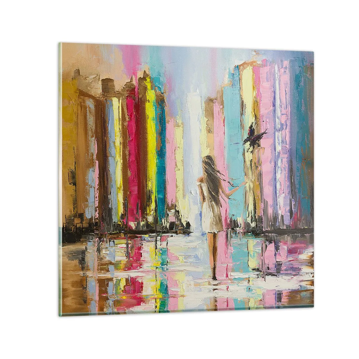 Tablou pe sticlă - Urmați-mă - 60x60 cm