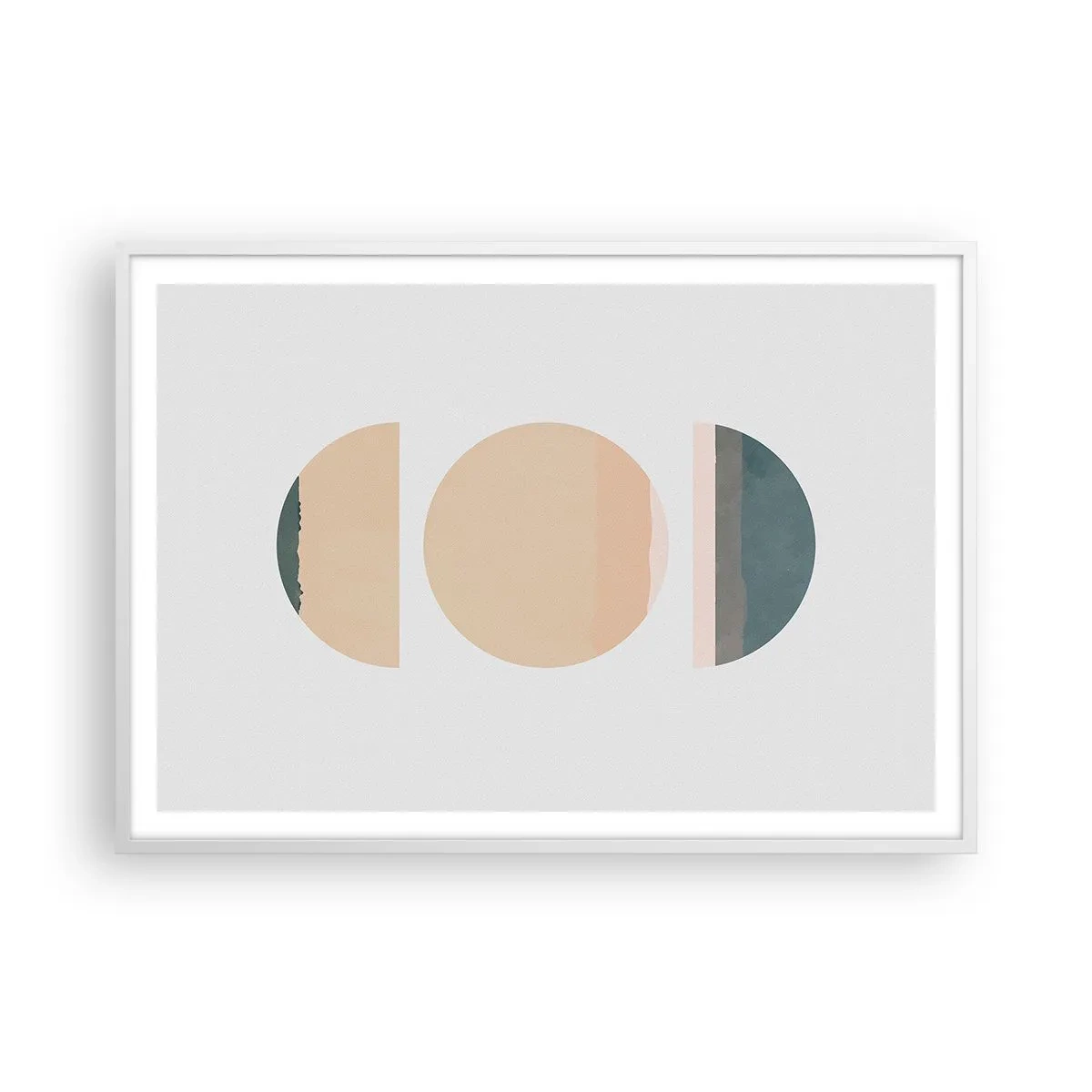 Poster în ramă albă - Roată cu roată - 100x70 cm