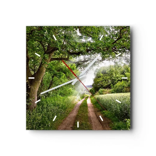 Ceas de perete - Ceas pe sticlă - Et in Arcadia ego - 30x30 cm