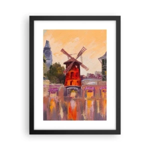 Poster în ramă neagră - Icoane pariziene - Moulin Rouge - 30x40 cm