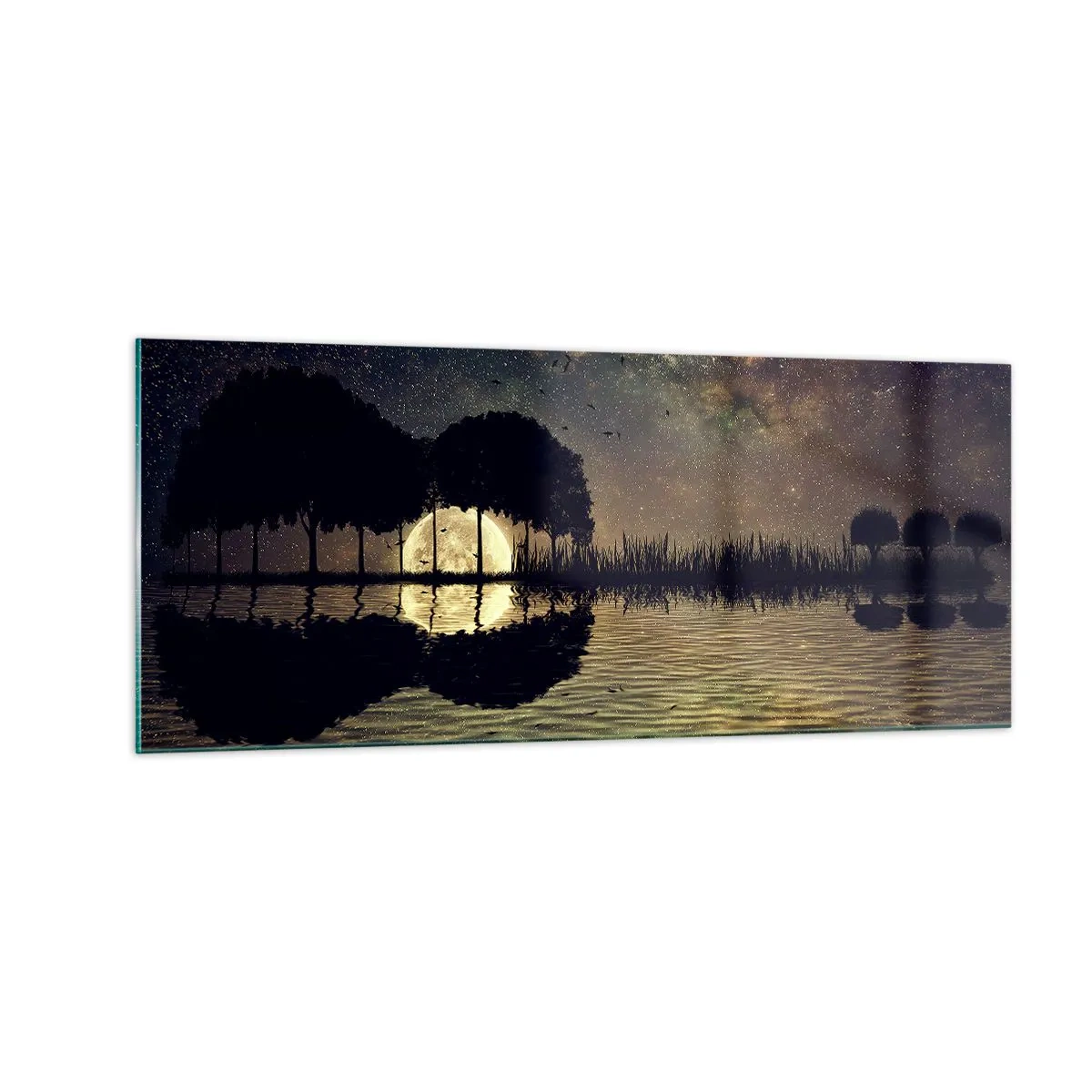 Tablou pe sticlă - O noapte la capătul lumii - 100x40 cm