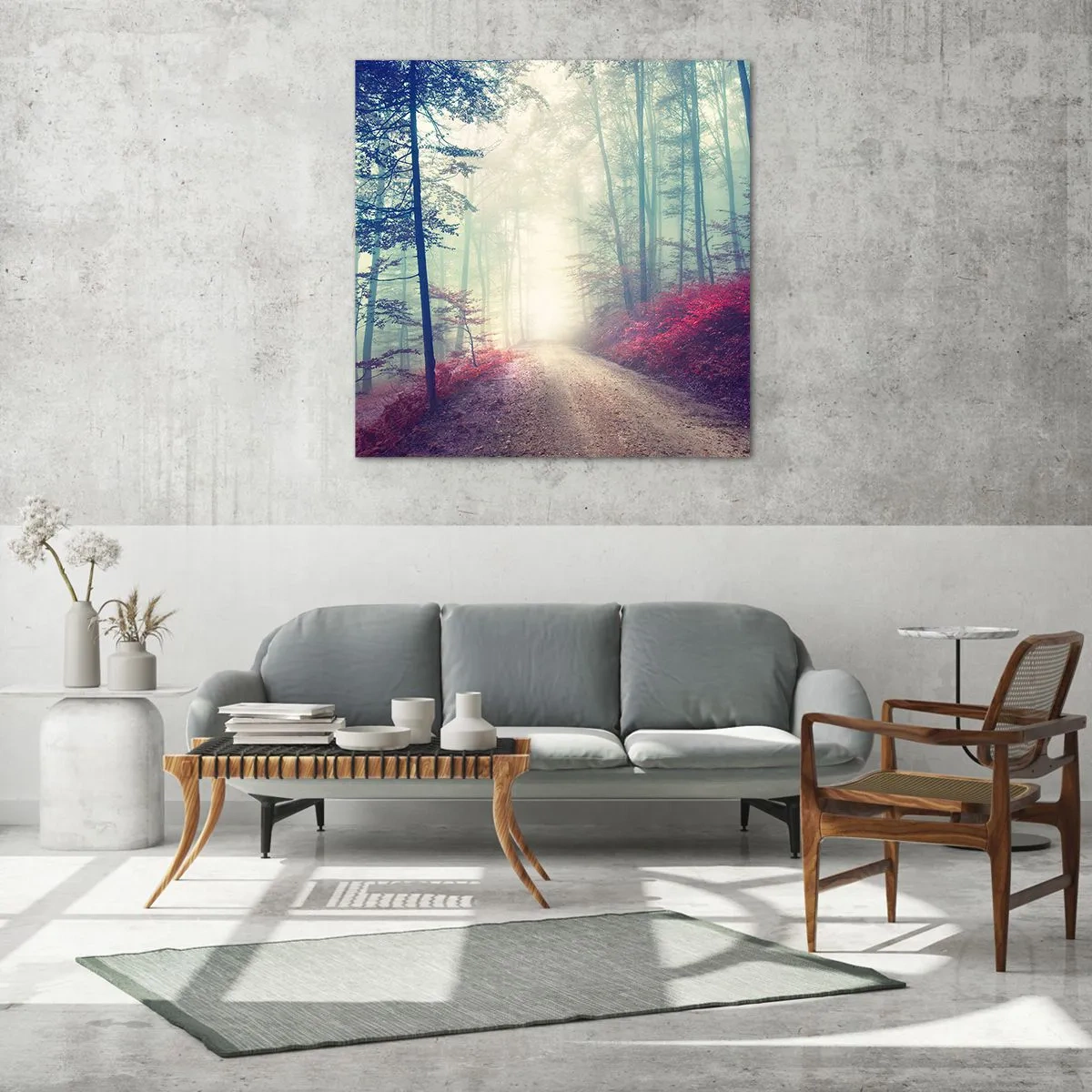 Tablou pe sticlă - Ce bine e să te trezești în zori de ziuă - 30x30 cm