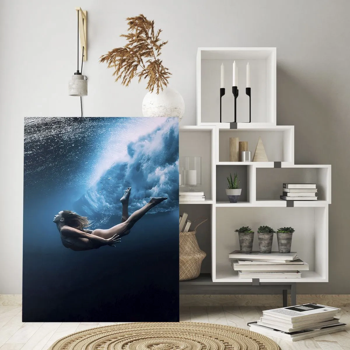 Tablou pe sticlă - Sirena modernă - 50x70 cm