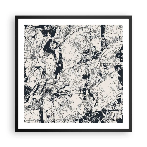 Poster în ramă neagră - Întrepătrunderea contrariilor - 60x60 cm