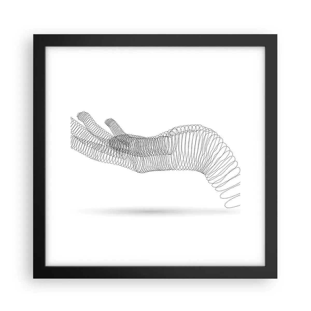 Poster în ramă neagră - Mână arcuită - 30x30 cm