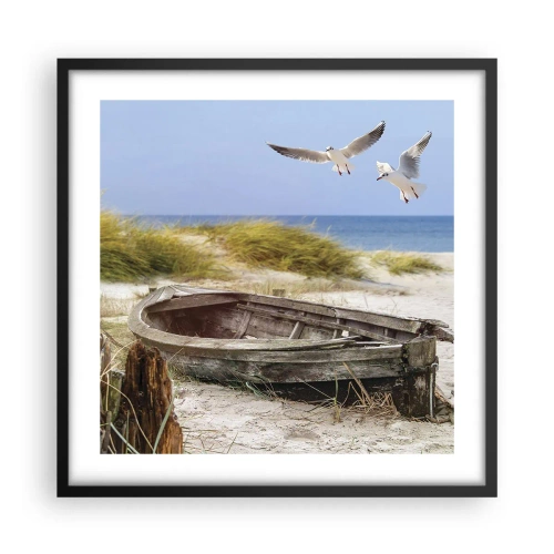 Poster în ramă neagră - Scăldate în vânt - 50x50 cm