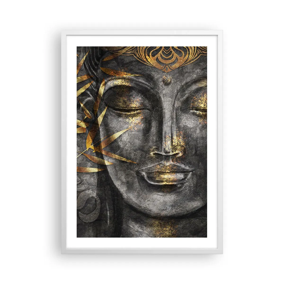 Poster în ramă albă - Simțiți pacea - 50x70 cm