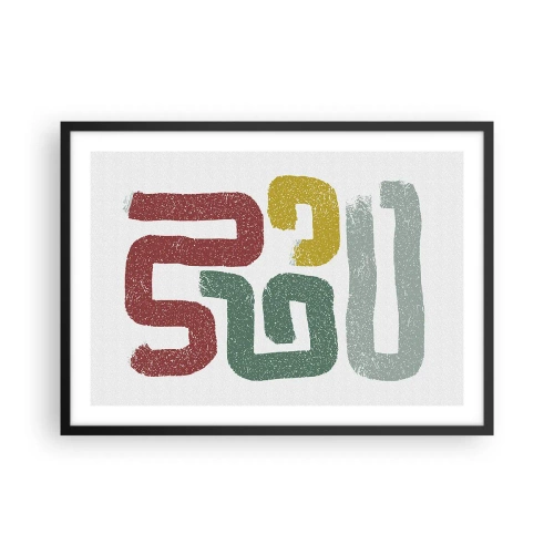 Poster în ramă neagră - Într-o limbă necunoscută - 70x50 cm