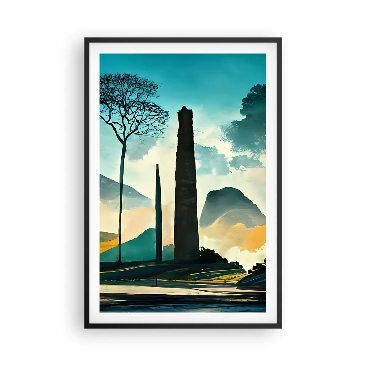 Poster în ramă neagră - Din ce în ce mai sus - 61x91 cm