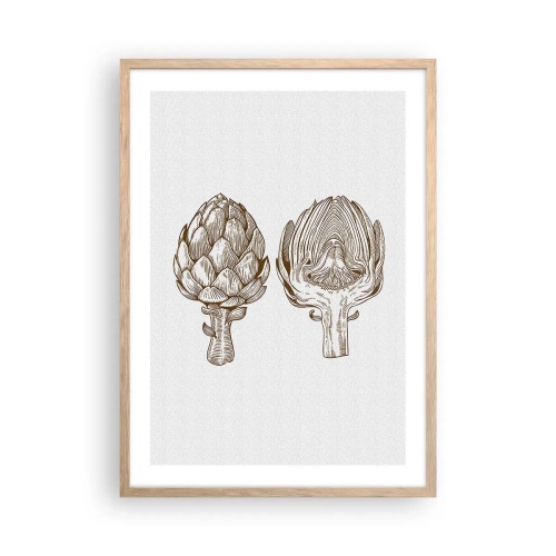 Poster în ramă de stejar deschis - Lecție de anatomie - 50x70 cm