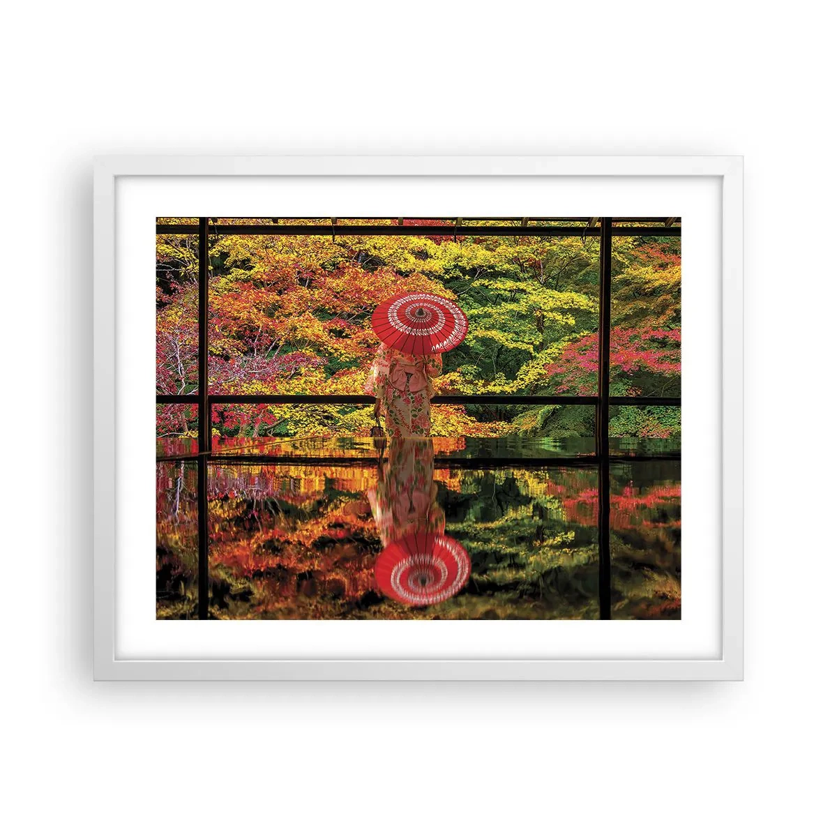 Poster în ramă albă - În templul naturii - 50x40 cm