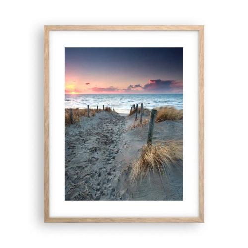 Poster în ramă de stejar deschis - Ai revărsat un curcubeu cu splendoare radiantă... - 40x50 cm