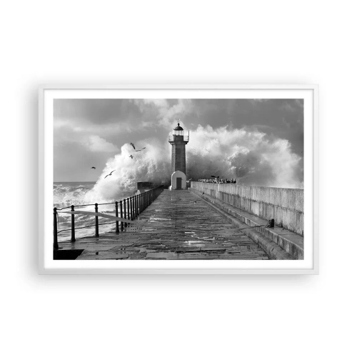 Poster în ramă albă - Fără frică - 91x61 cm