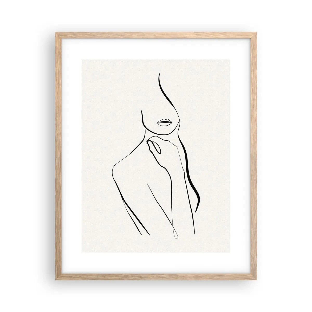 Poster în ramă de stejar deschis - Val de melancolie - 40x50 cm